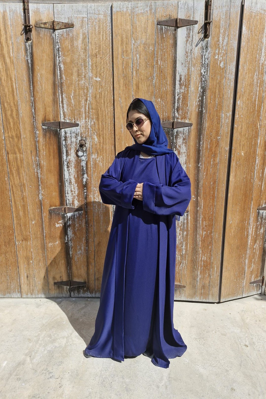 SHAPLA DARK BLUE ABAYA - The ABAYA