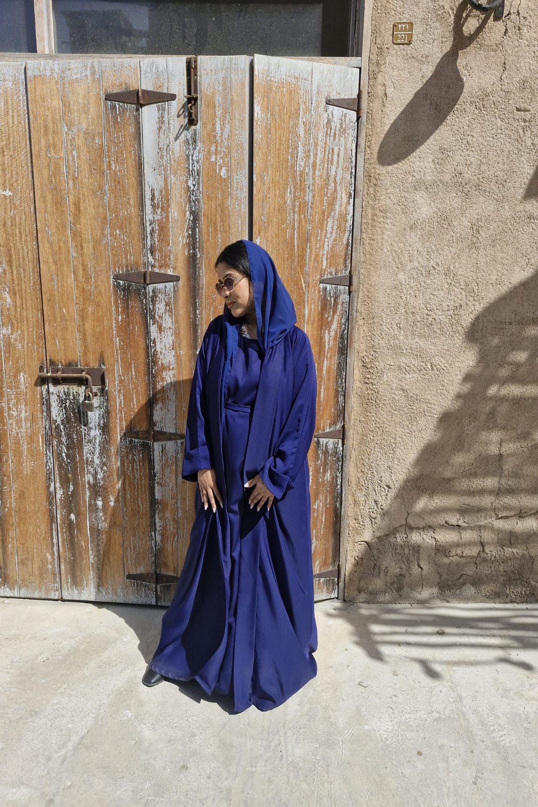 SHAPLA DARK BLUE ABAYA - The ABAYA